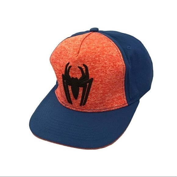 Marvel Spiderman Red Blue & Black Spider Logo SnapBack Baseball Hat - Picture 1 of 15